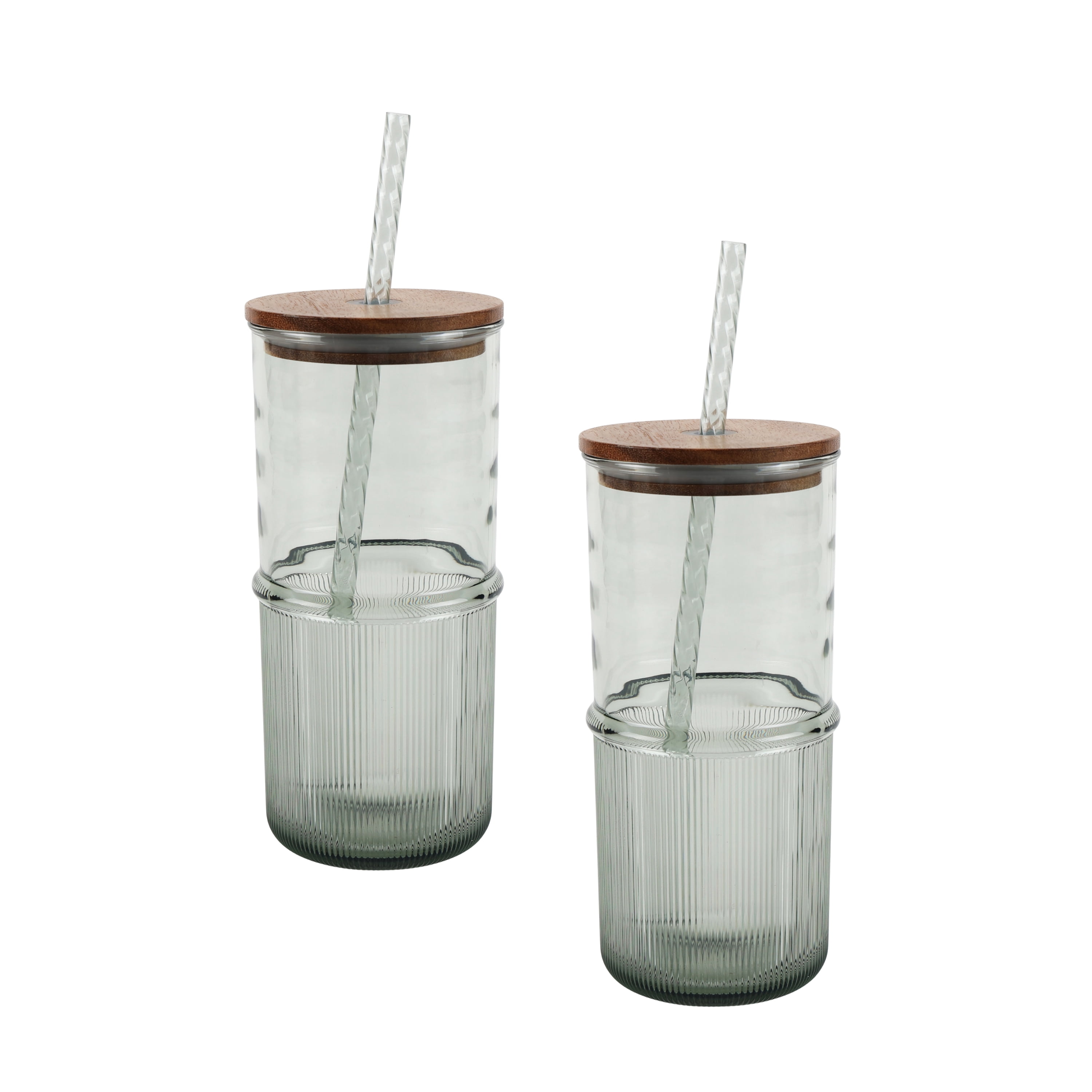 Better Homes & Gardens 2-Piece Green Ribbed Tritan Sipper Tumbler Set