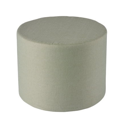 Better Homes & Gardens Round Outdoor Pouf Ottoman, Green, 20 in x 15 in, 1-Piece