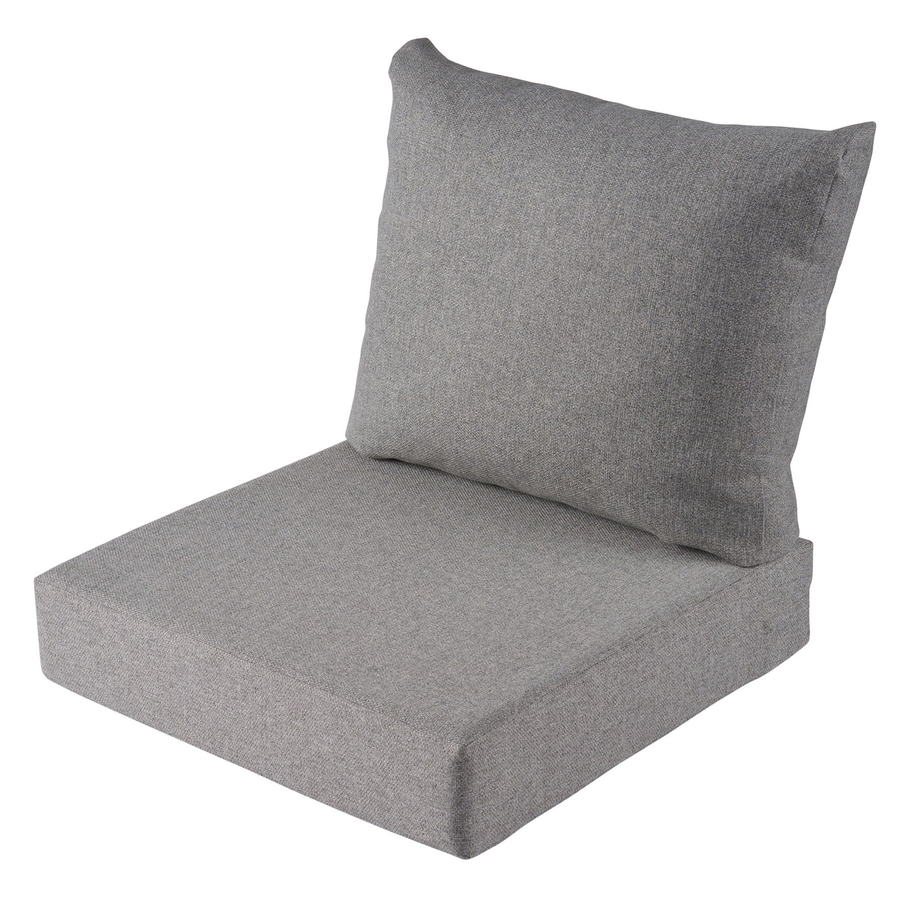 Better Homes & Gardens 24"x 24" Outdoor Deep Seat Cushion, 2-Piece, Grey