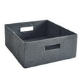thumbnail interactive-video image 1 of Better Homes & Gardens Half-Size Fabric Storage Bin, Gray Textured, 1 of 8