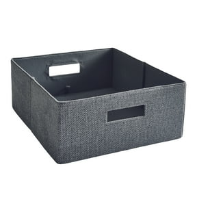 Better Homes & Gardens Half-Size Fabric Storage Bin, Gray