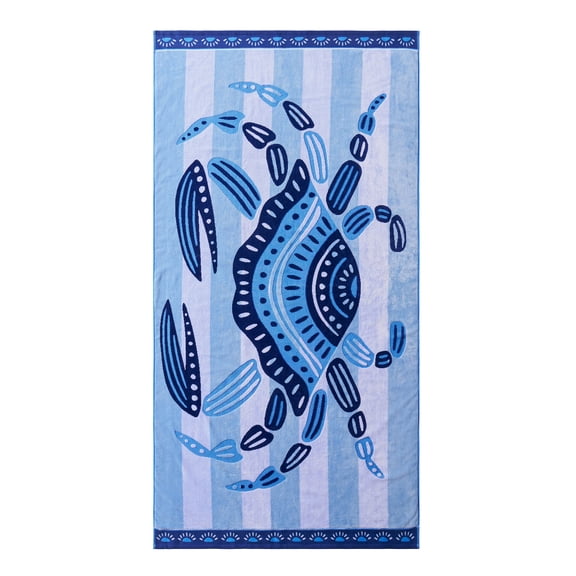 Better Homes & Gardens Cotton Blend Blend Beach Towel, 72 x 38 in, Crab
