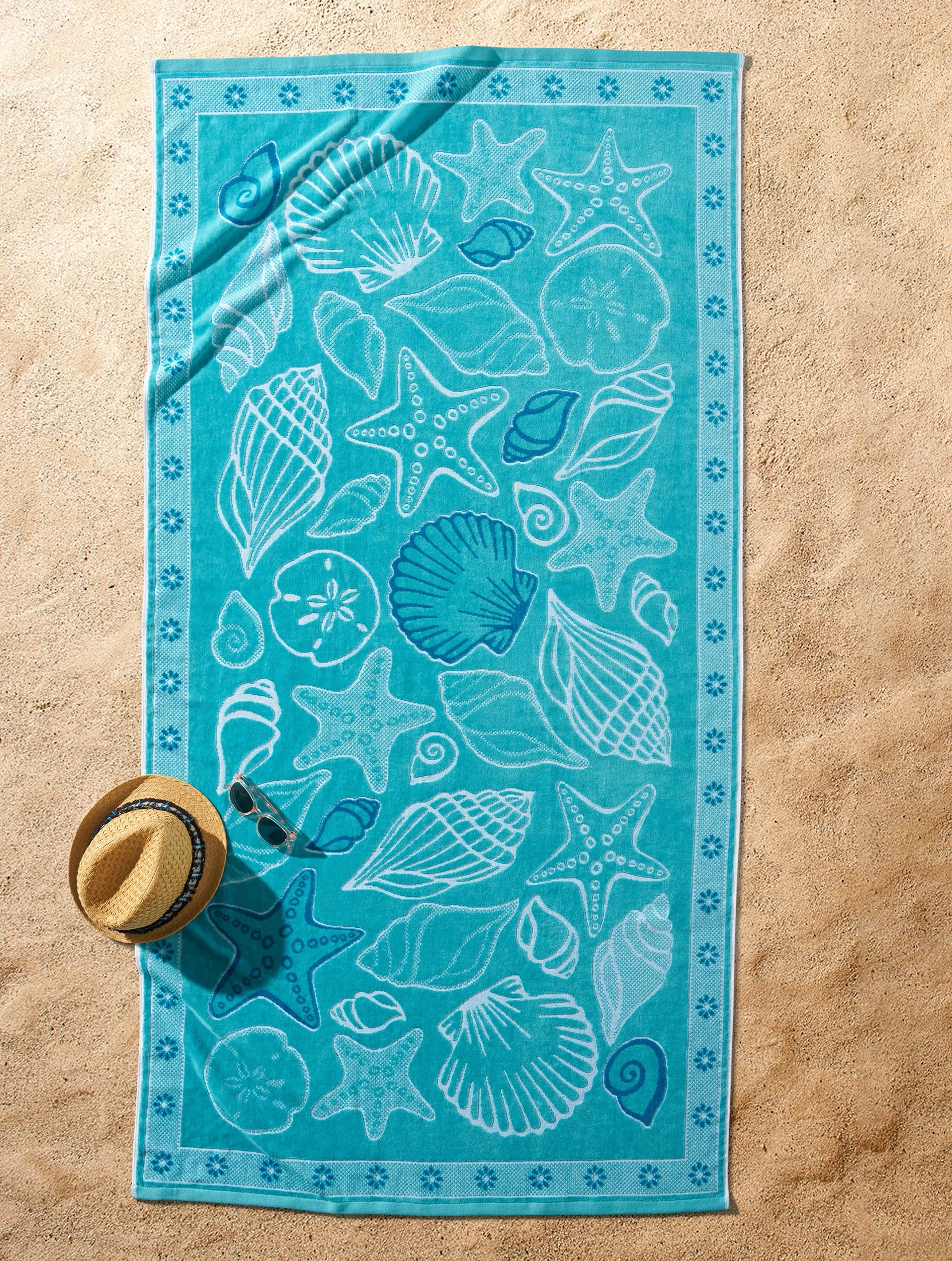 Better Homes & Gardens Starfish Cotton-Blend Beach Towel