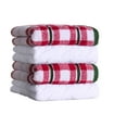 thumbnail image 1 of Better Homes & Gardens Signature Soft Holiday Decor 4PK Hand Towel, Red Plaid, 1 of 9