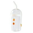 thumbnail image 1 of Better Homes & Gardens Glass Sipper Orange Icon with Glass Lid, 1 of 6
