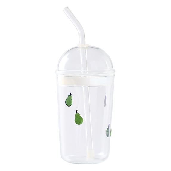 Better Homes & Gardens Glass Sipper Pear Icon With Glass Lid, 16 Ounce ...