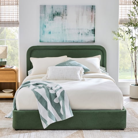 Better Homes & Gardens Juliet Queen Platform Bed, Olive