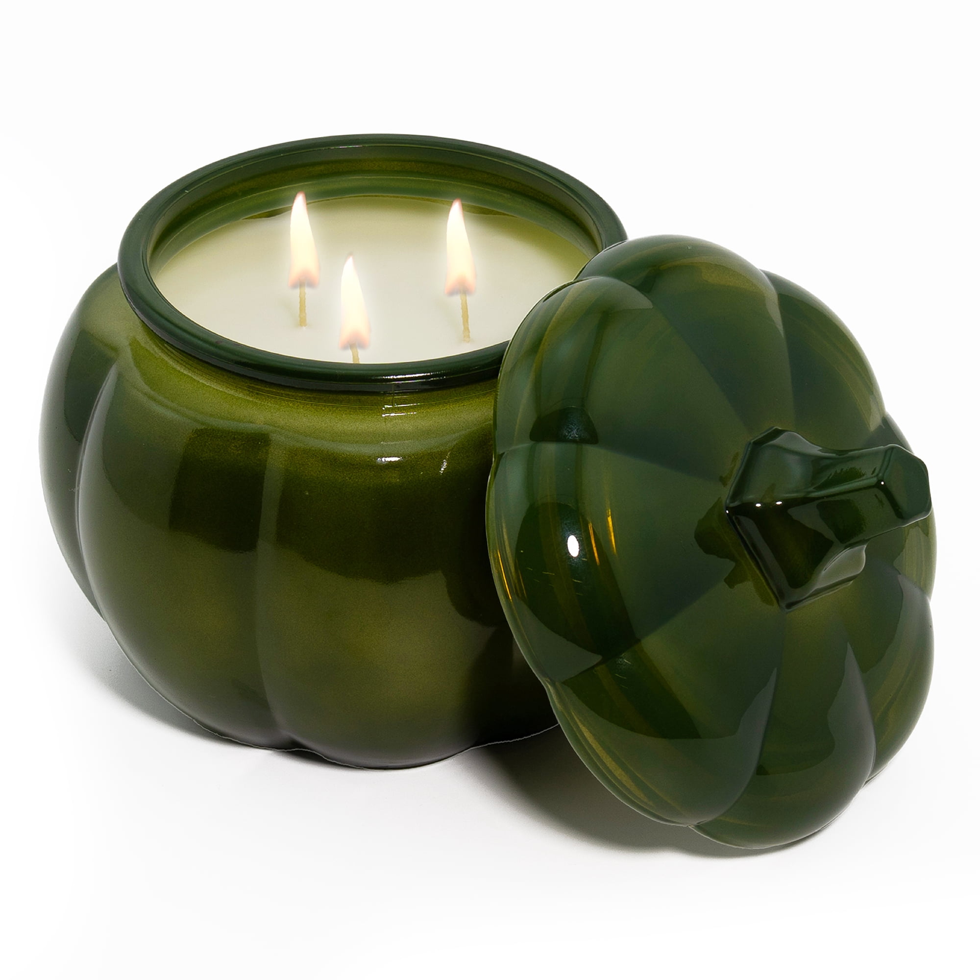 Better Homes and Gardens 3-Wick Pumpkin Jar Candle, Fresh Cut Frasier, 30 oz