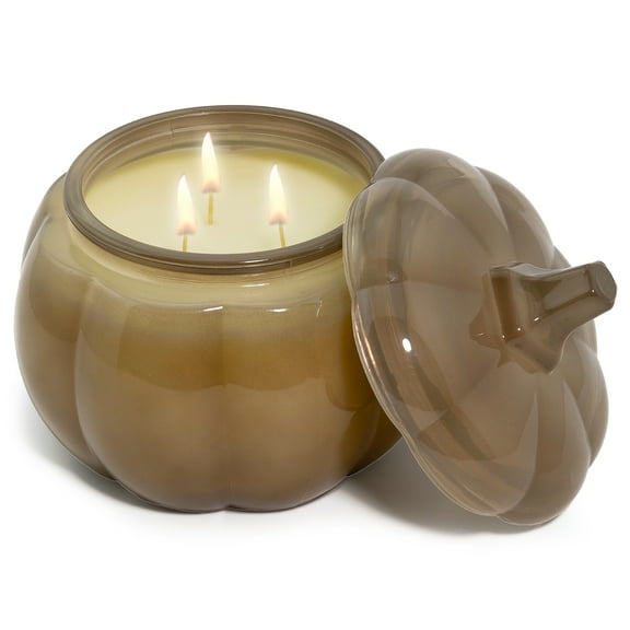 Better Homes and Gardens 3-Wick Pumpkin Jar Candle, Pumpkin Snickerdoodle Swirl, 30 oz