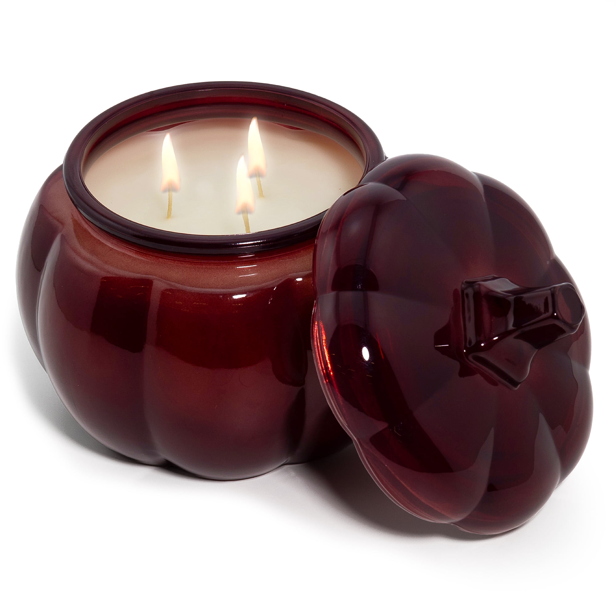 Better Homes and Gardens 3-Wick Pumpkin Jar Candle, Spicy Cinnamon Stick, 30 oz