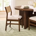 thumbnail image 1 of Better Homes & Gardens Lillian Fluted Dining Chairs, Walnut & Cream, Set of 2, 1 of 11