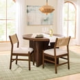 thumbnail image 1 of Better Homes & Gardens Lillian Fluted Dining Chairs, Walnut Wood & Cream Upholstered Seats, Set of, 1 of 10