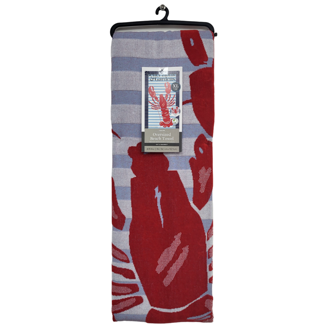 Better Homes & Gardens Oversized Lobster Beach Towel, 38” x 72
