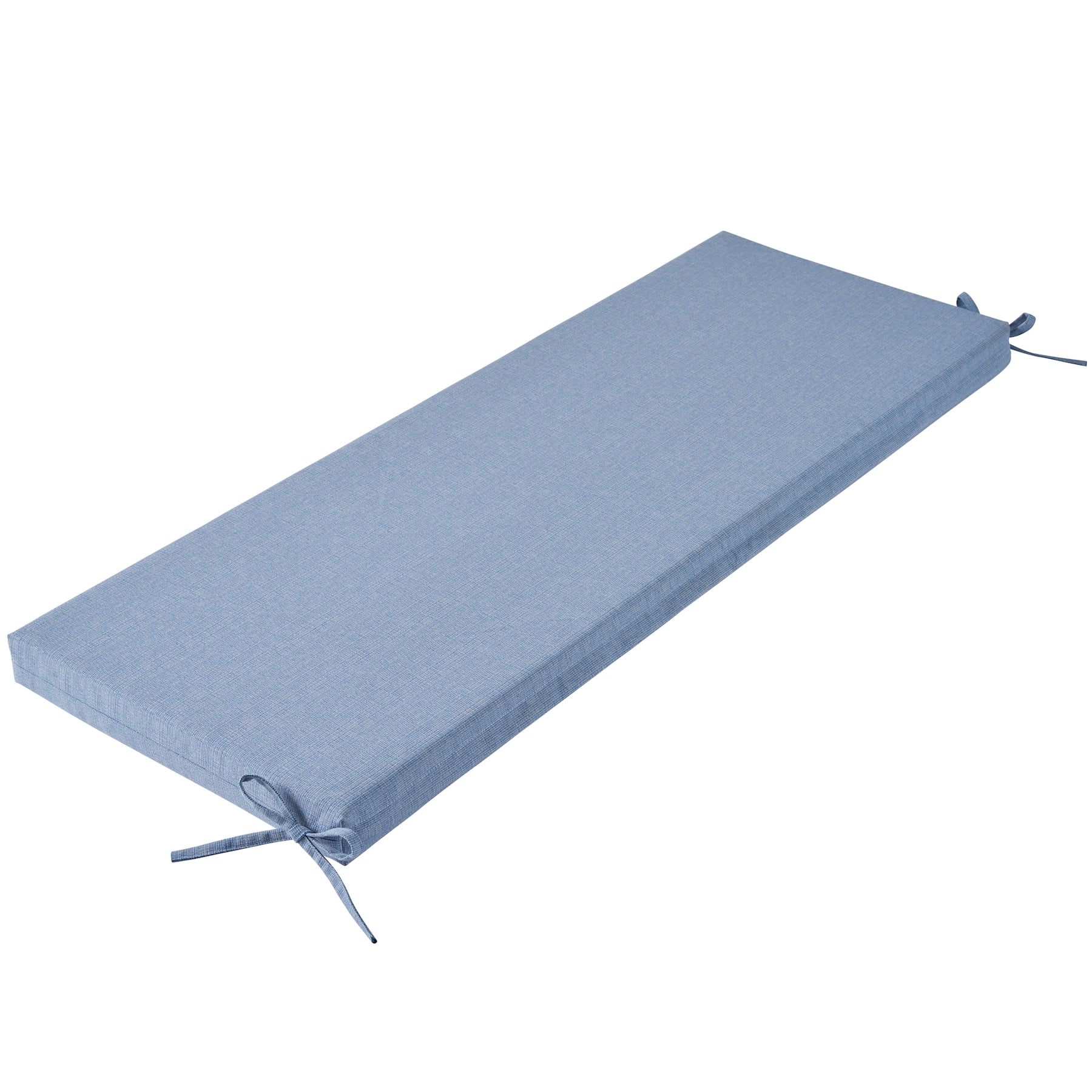 Better Homes & Gardens 48" x 18" Premium Outdoor Bench Seat Cushion, 1-Piece, Light Blue