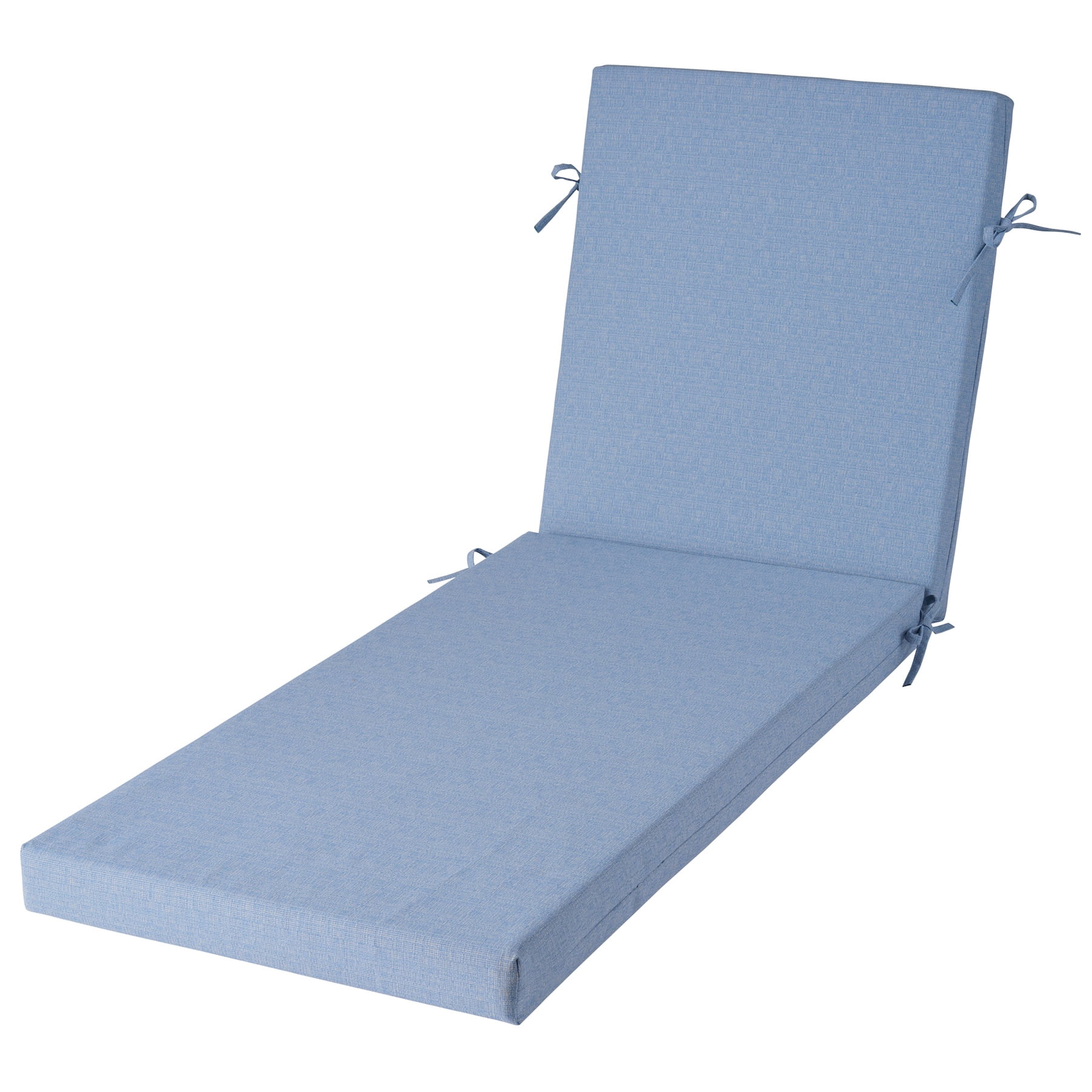 Better Homes & Gardens 72" x 23" Outdoor Chaise Lounge Cushion, 1-Piece, Light Blue