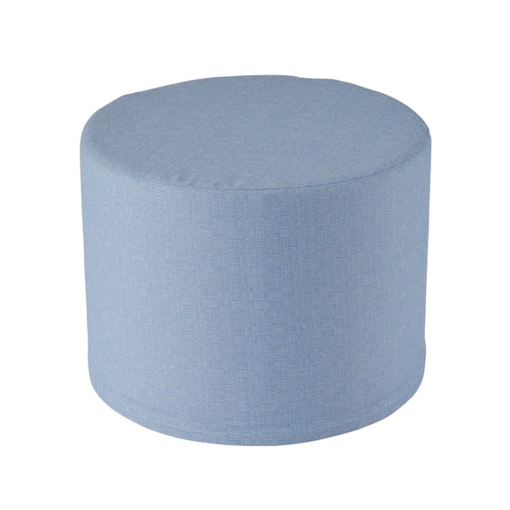 Better Homes & Gardens 20" Round Outdoor Pouf Ottoman, 1-Piece, Light Blue