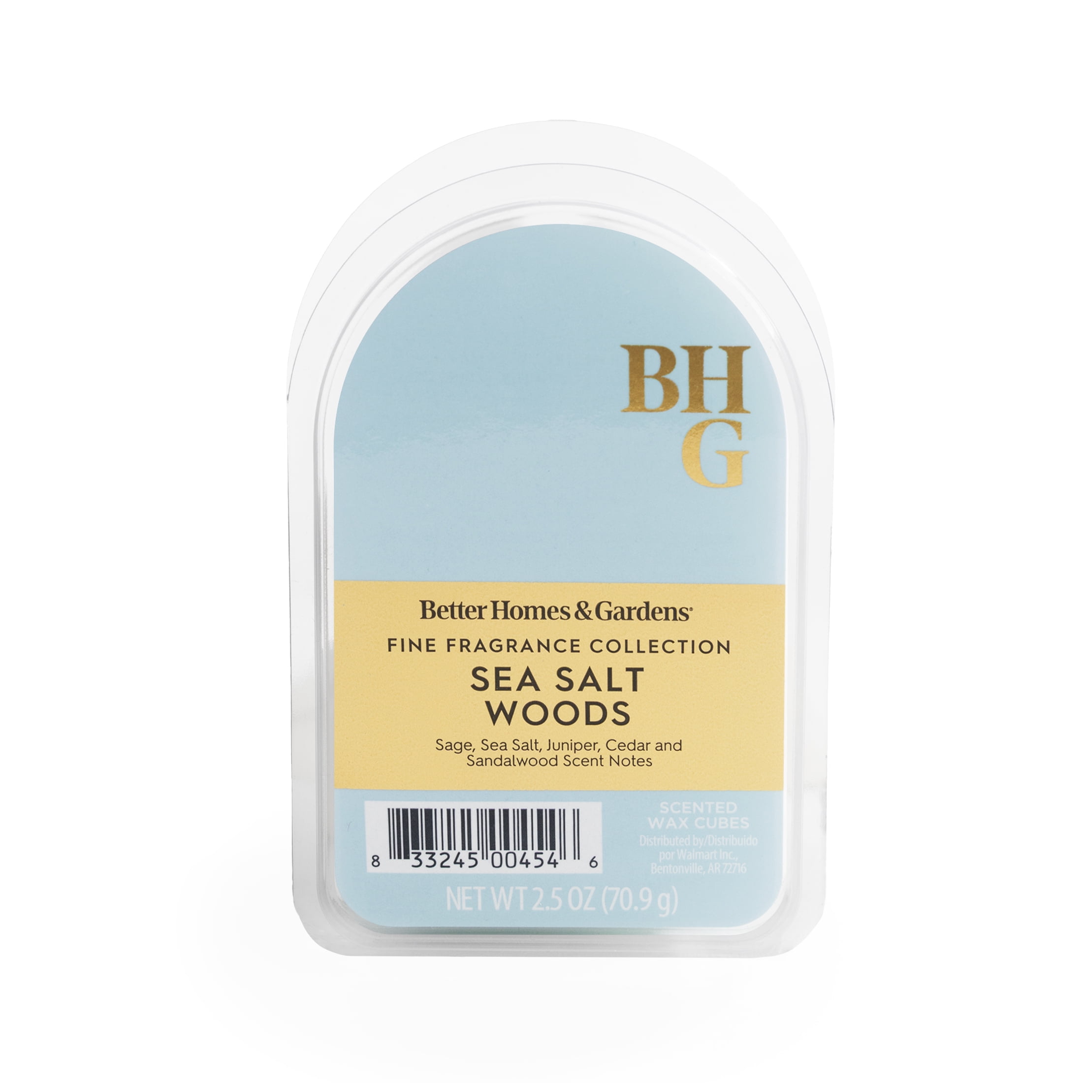Better Homes & Gardens Fine Fragrance Collection, Sea Salt Woods Scented Wax Melts, 2.5oz