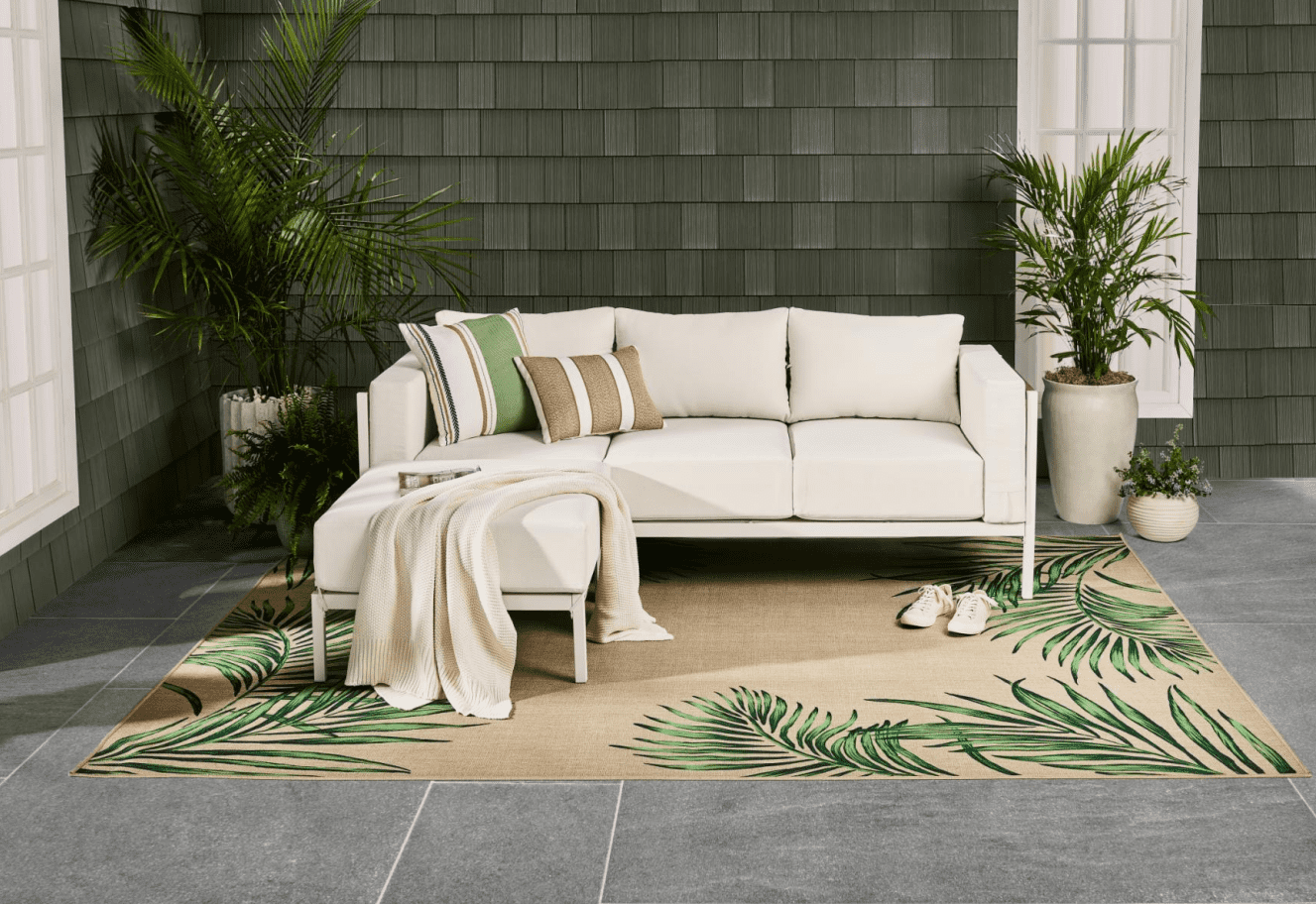 Better Homes & Gardens Marlow Outdoor 2pc Patio Sectional, White