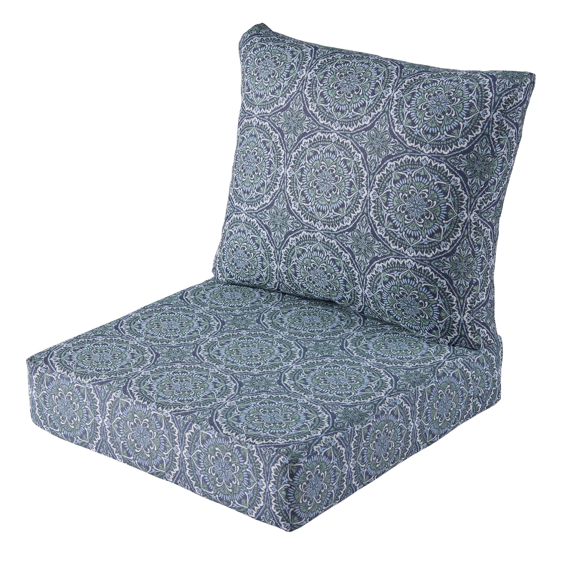 Better Homes & Gardens 24"x 24" Outdoor Deep Seat Cushion, 2-Piece, Medallion