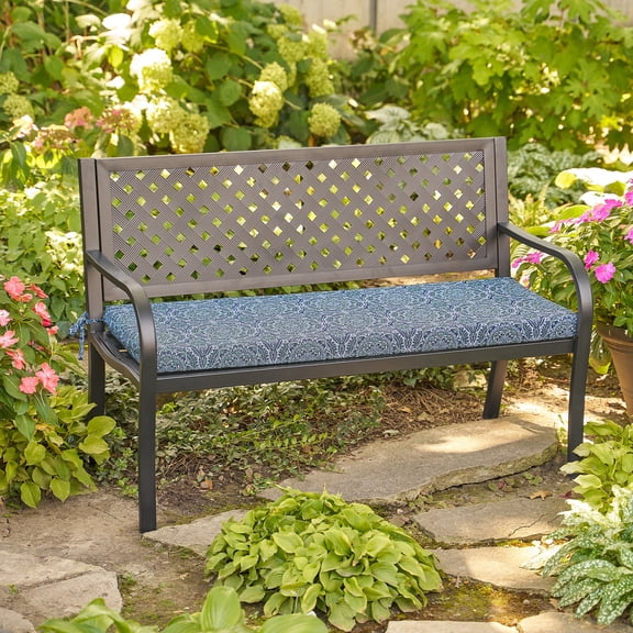 Better Homes & Gardens 48" x 18" Premium Outdoor Bench Seat Cushion, 1-Piece, Medallion