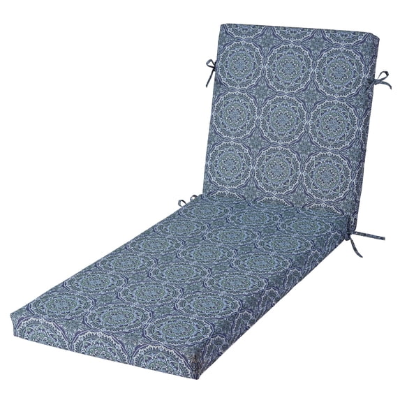Better Homes & Gardens 72" x 23" Outdoor Chaise Lounge Cushion, 1-Piece, Medallion