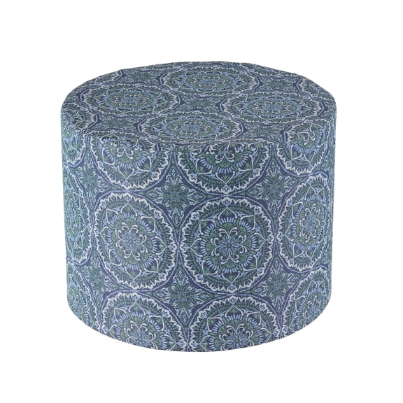 Better Homes & Gardens 20" Round Outdoor Pouf Ottoman, 1-Piece, Medallion