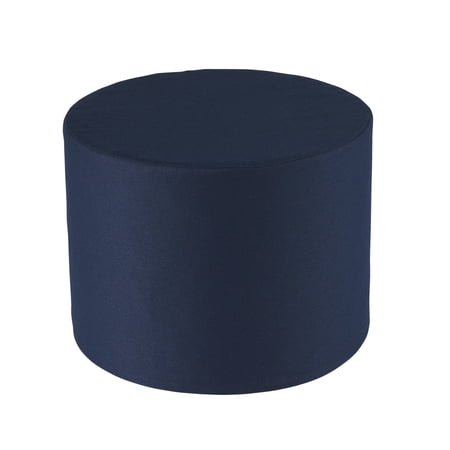 Better Homes & Gardens 20" Round Outdoor Pouf Ottoman, 1-Piece, Navy