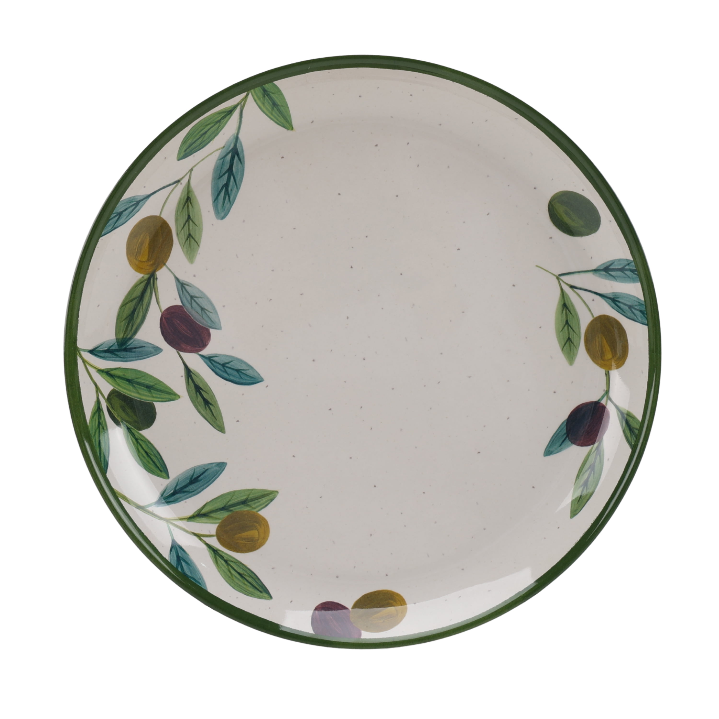 Better Homes & Gardens Olive Beige 10.75 in Round Bamboo Melamine Dinner Plate