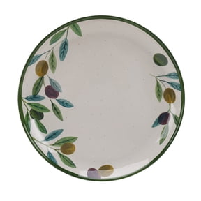 Better Homes & Gardens Olive Beige 10.75 in Round Bamboo Melamine Dinner Plate