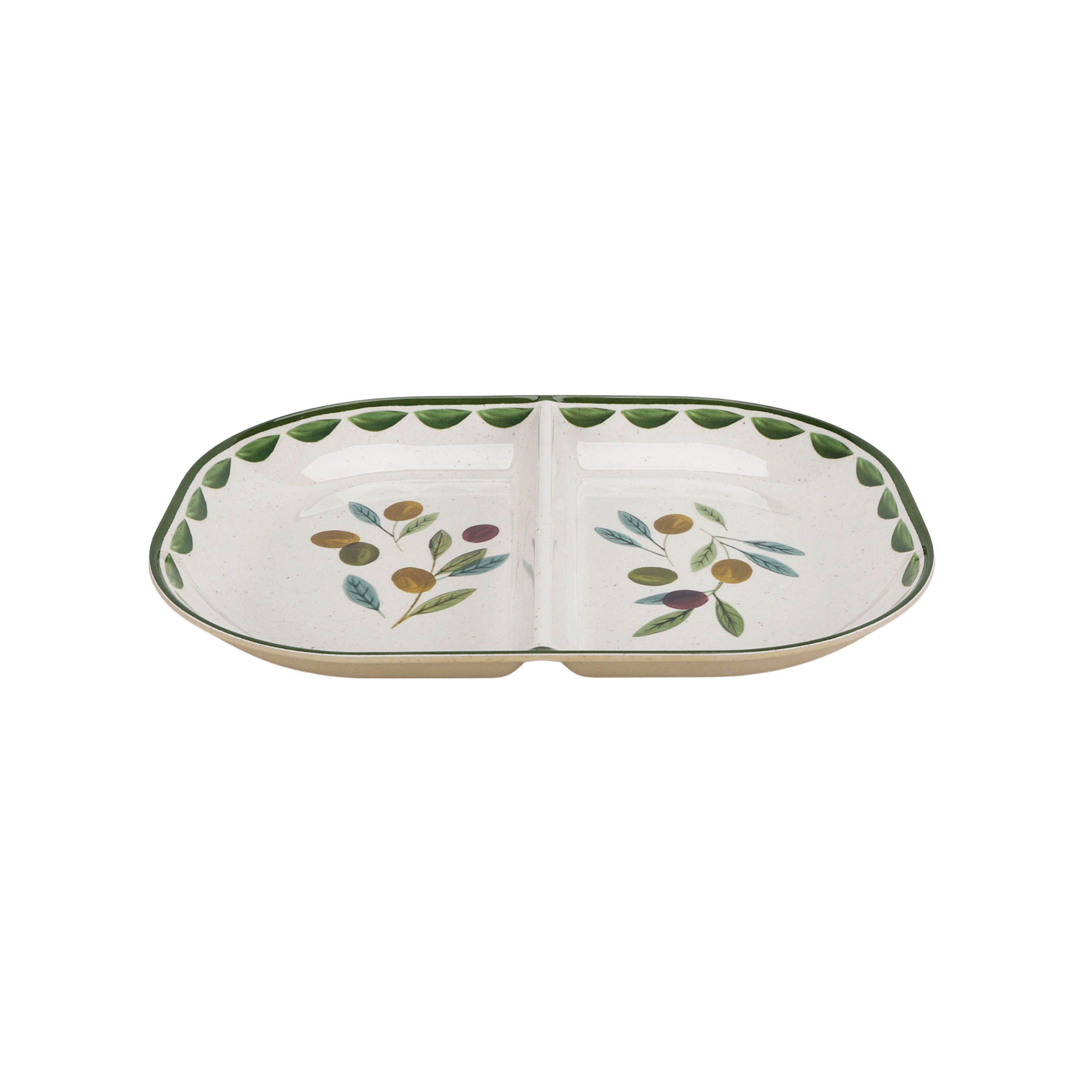 Better Homes & Gardens Olive Divided Tray in Beige - BPA Free, Dishwasher Safe