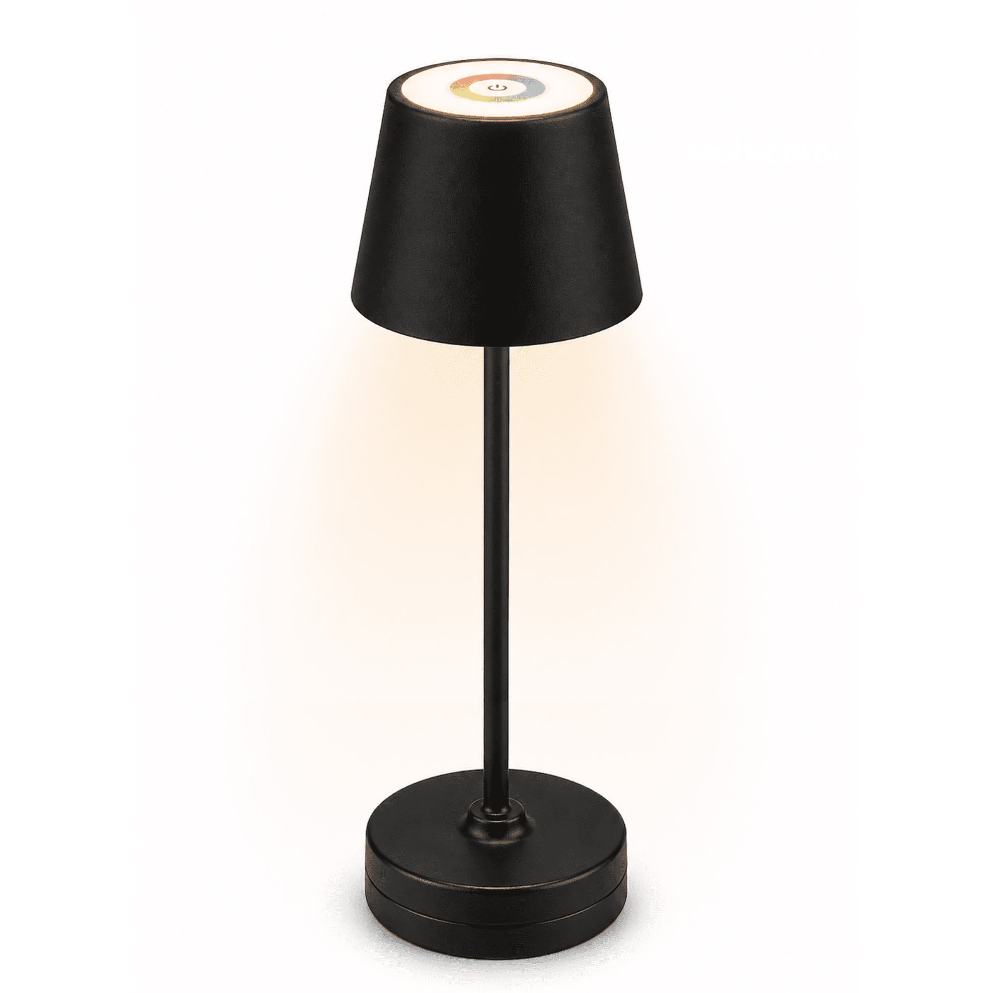 Better Homes & Gardens 14 Inch Rechargeable Color-Changing Table Lamp, Black, Indoor/Outdoor, Indoor-Only Charging Base
