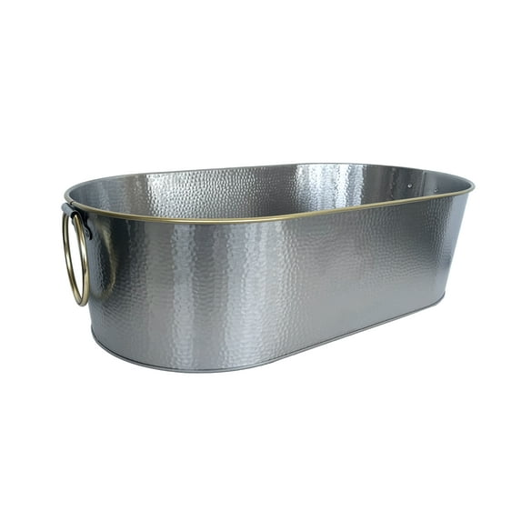 Better Homes & Gardens Stainless Steel Hammered Oval Tub, 20.27 in x 11.22 in