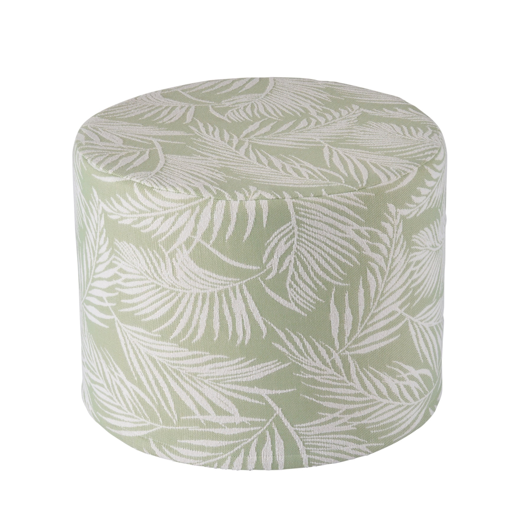 Reference image: Better Homes & Gardens 20-inch outdoor pouf — palm green