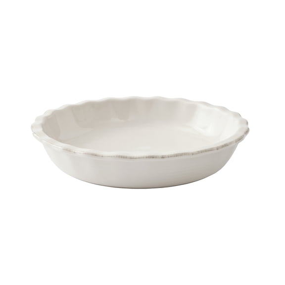 Better Homes & Gardens Artisan 10.5 Inch Cream Stoneware Pie Dish