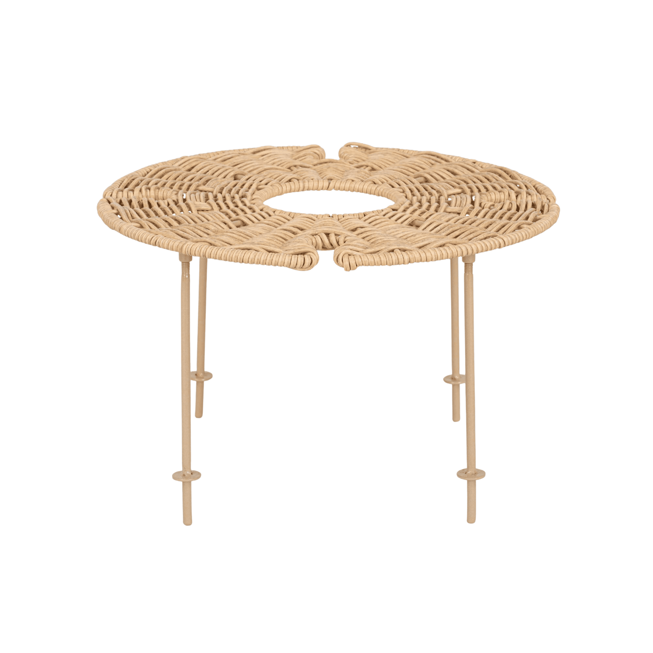Better Homes & Gardens Rattan Tray with Legs & Wine Holders