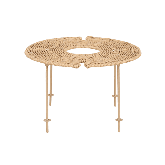 Better Homes & Gardens Rattan Tray with Legs & Wine Holders