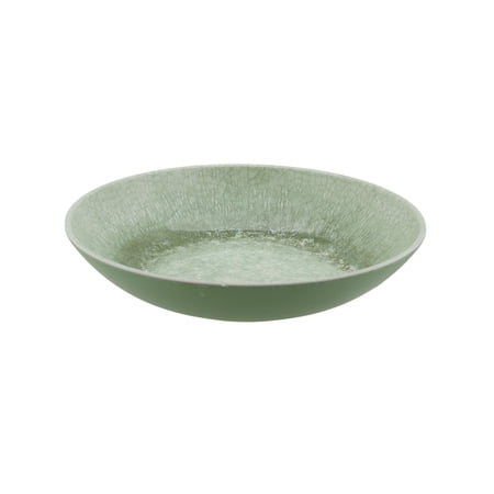 Better Homes & Gardens 36 oz Round Green Reactive Dinner Bowl, Dishwasher-Safe, Reusable