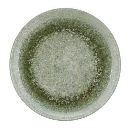 Better Homes & Gardens Reactive Green Reusable Dishwasher-Safe 10.75 in Round Bamboo Melamine Plastic Dinner Plate