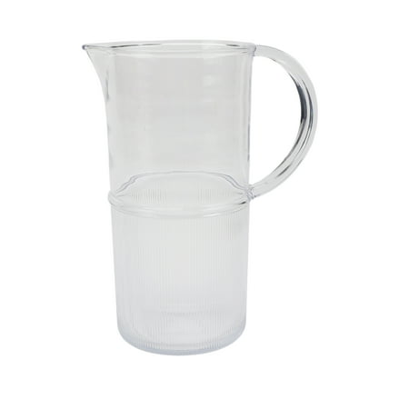 Better Homes & Gardens 1.85-Quart Clear Ribbed Tritan Pitcher with Handle