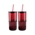 thumbnail image 1 of Better Homes & Gardens 22 oz Ribbed Tritan Sipper, Red, 2-Pack, 1 of 14
