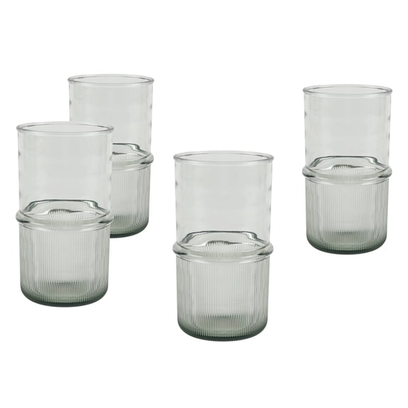 Better Homes & Gardens 4-Piece Green Ribbed Tritan Tumbler Set
