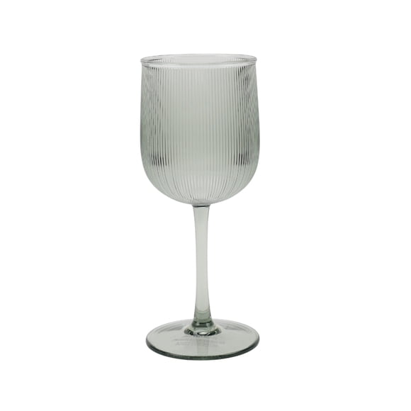 Better Homes and Gardens 12-Ounce Green Ribbed Tritan Wine Glass