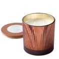thumbnail image 1 of Better Homes & Gardens Farm Apple Pumpkin Scented Cotton 2-Wicks Ribbed Mecury Glass Jar Candle with Wooden Lid 12oz, 1 of 7
