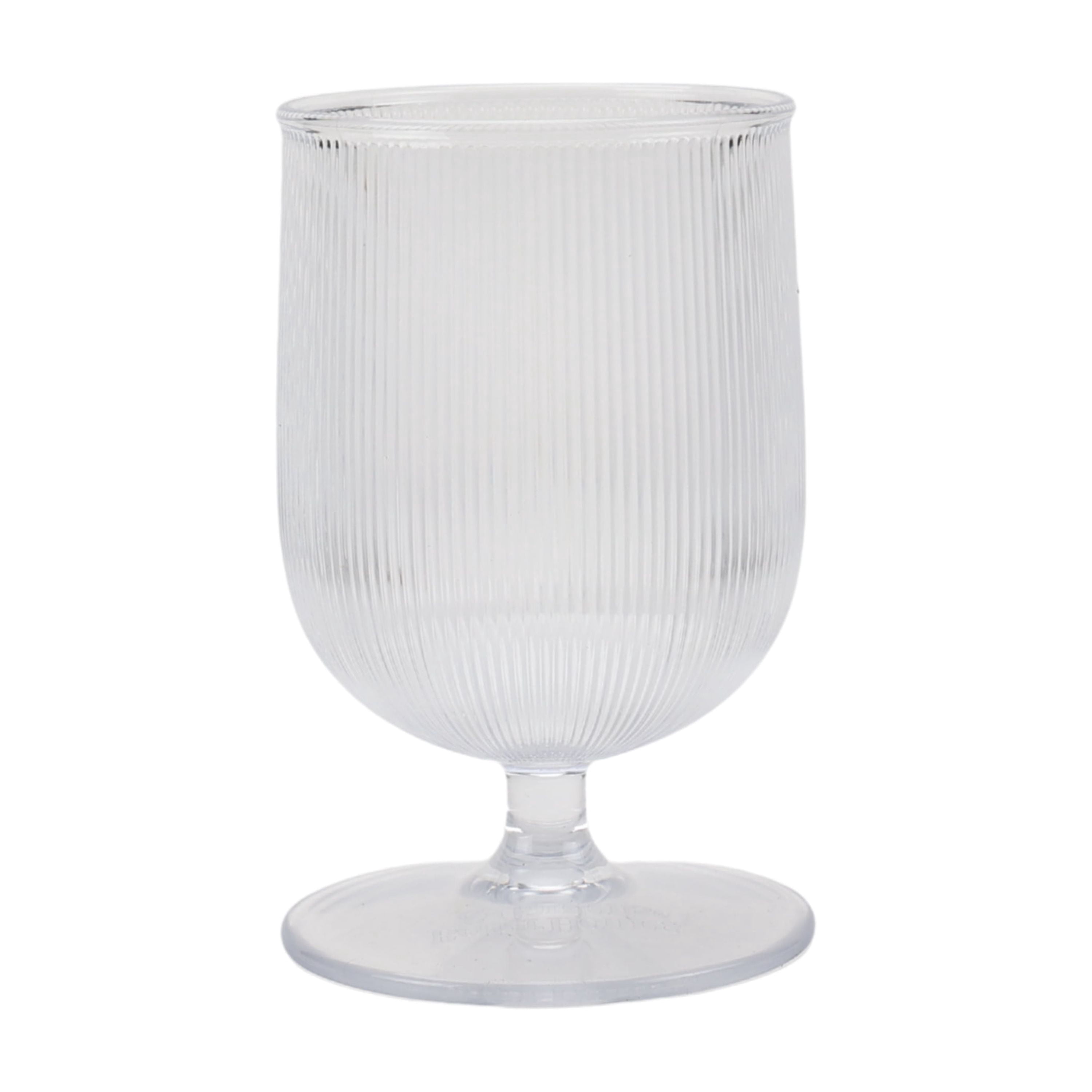 Better Homes and Gardens 12-Ounce Clear Tritan Ribbed Goblet