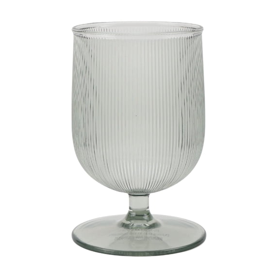 Better Homes and Gardens Ribbed 12-Ounce Tritan Green Goblet for Everyday Use
