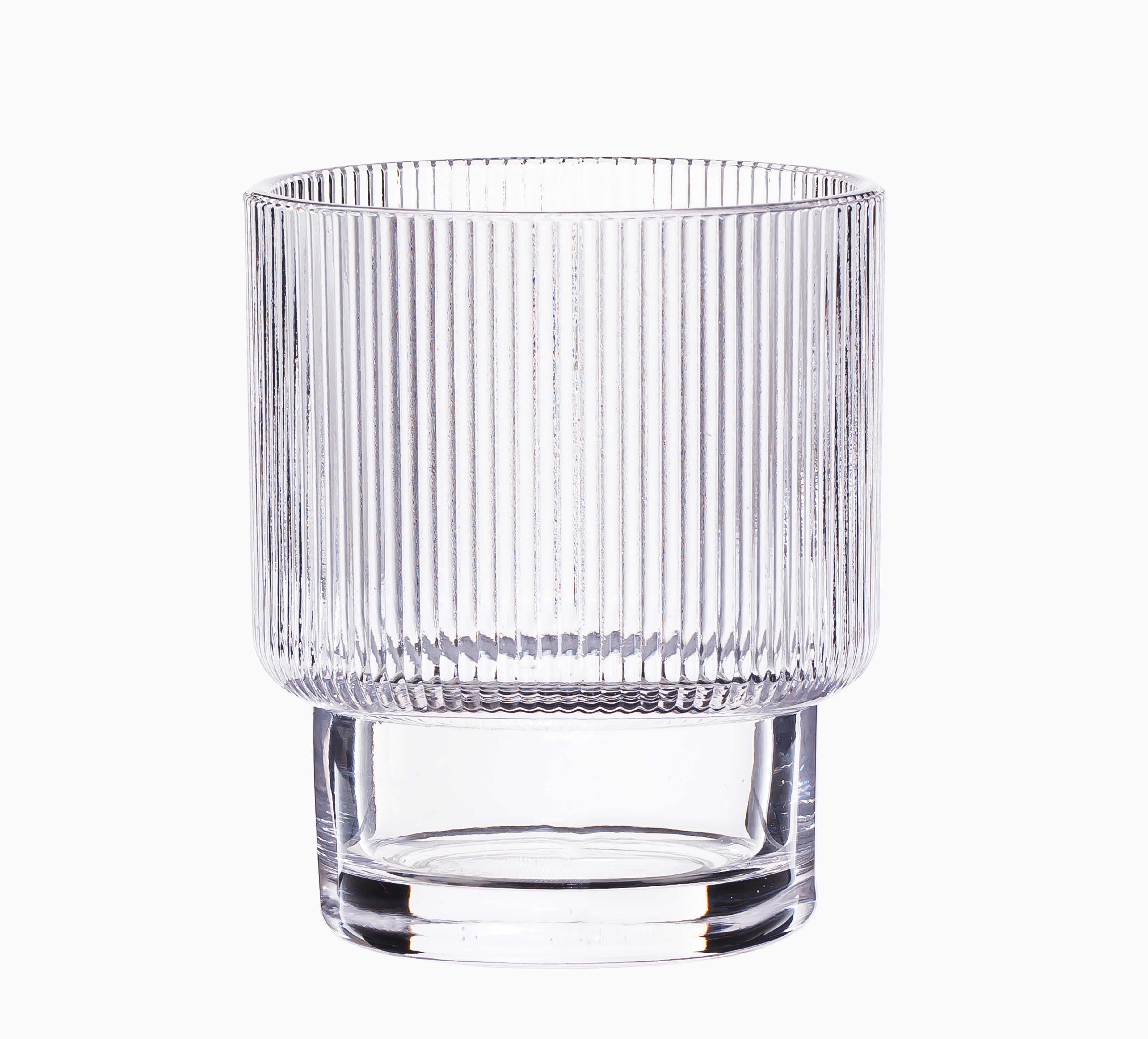 Better Homes Gardens Clear Ribbed Stacking Lowball Drinkin