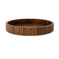 thumbnail image 1 of Better Homes & Gardens Ribbed Wood Decorative Tray, Walnut Finish, 16.4", 1 of 7