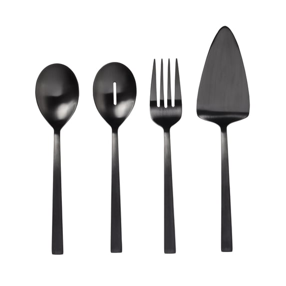 Better Homes & Gardens River Collection Black 4-Piece Stainless Steel Serving Set