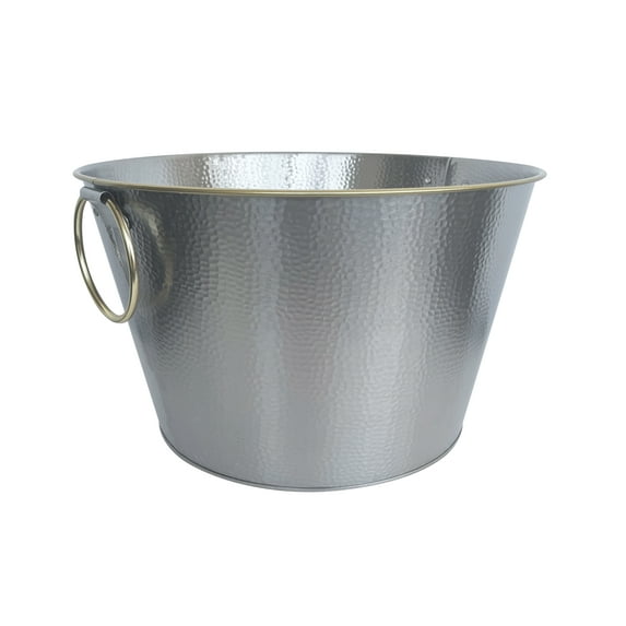 Better Homes & Gardens Stainless Steel Hammered Round Tub, 15 in