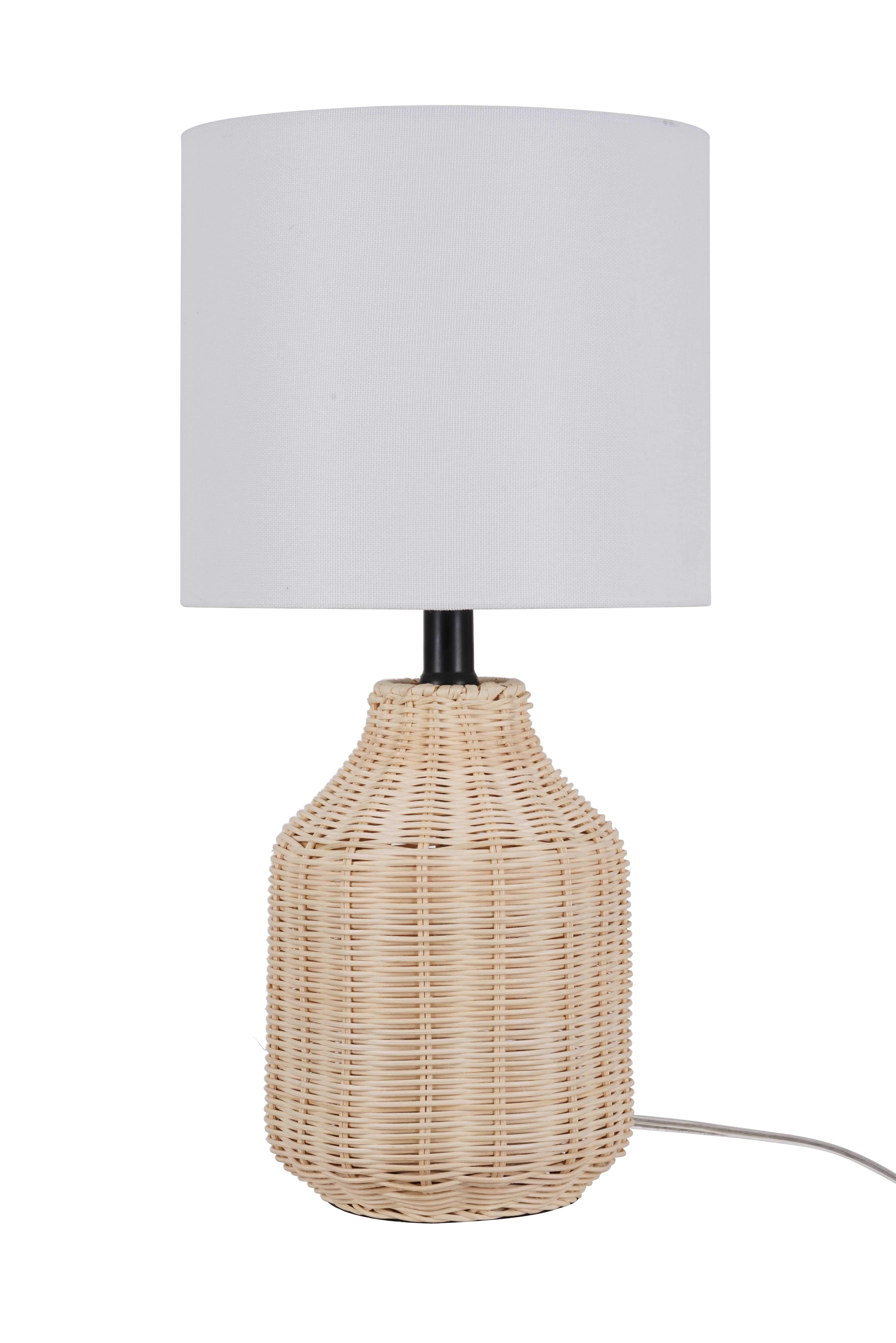 Better Homes & Gardens 18" Woven Rattan Table Lamp, Natural Finish